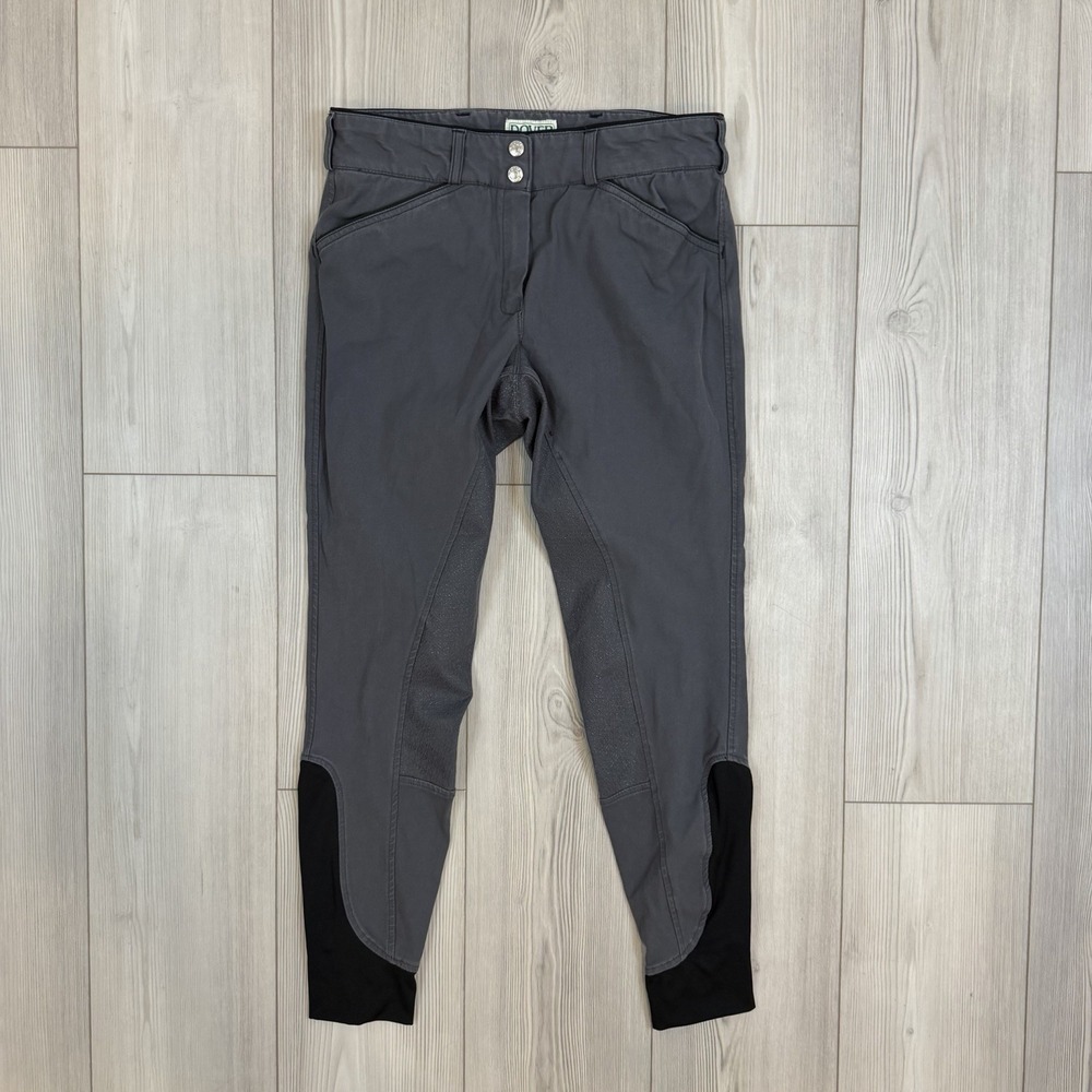 DOVER SADDLERY Women's Breech Equestrian Pant Dark Gray Size‎ 28 X 27 Inseam